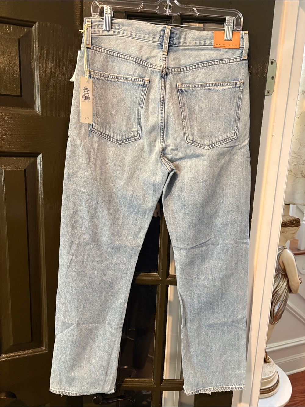 Citizens Of Humanity Light Blue Straight Leg Jeans with Distressed Knee - Picture 11 of 14